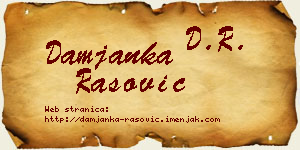 Damjanka Rašović vizit kartica